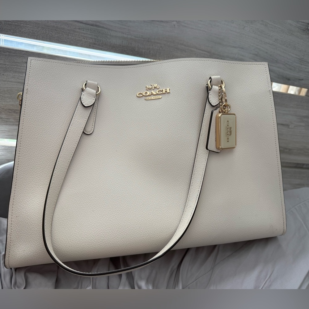 Large leather Coach Tote